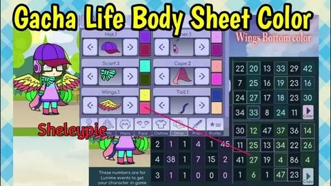 Gacha Life BODY SHEET Color SECRET + Shout Out! - YouTube