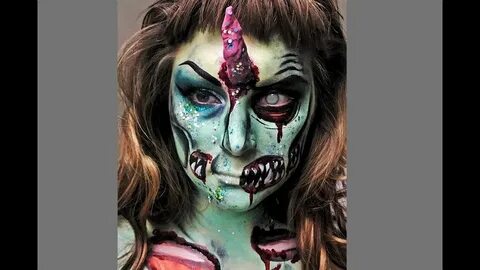 Zombie Unicorn Halloween Makeup Tutorial - YouTube