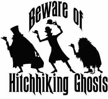 Beware of Hitchhiking Ghosts Decal Disney silhouette, Disney