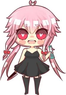 Angry Anime Girl Chibi For Kids - Yuno Gasai Chibi Gif - (90