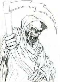 Drawn grim reaper - Pencil and in color drawn grim reaper Go