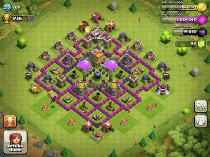 Town Hall 7 War Base 1 Clash of clans account, Clash of clan