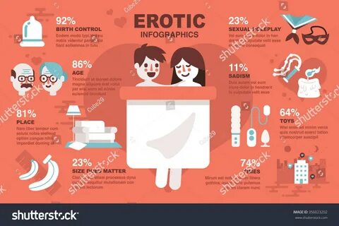 Erotic Infographics Included Graphic Data Info: стоковая век