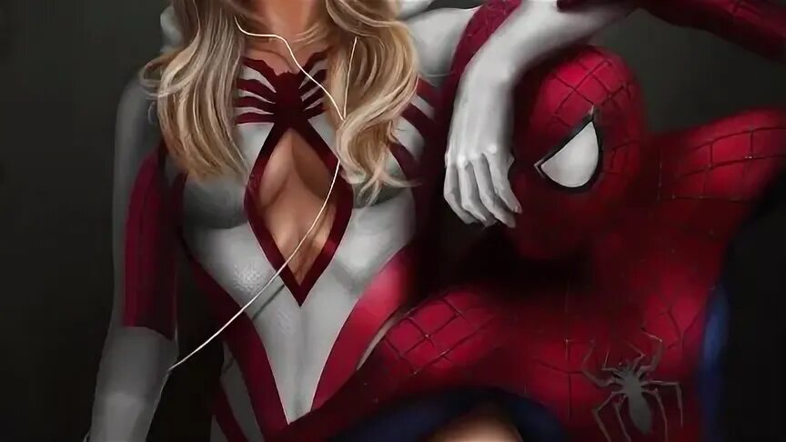 DellaPills, Margot Robbie, Spider Gwen, Spider-Man, illustra