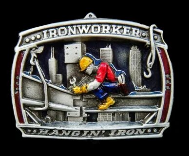 IRONWORKERS BELT BUCKLE MOHAWK TRADITION STEELWORKER NEW YOR