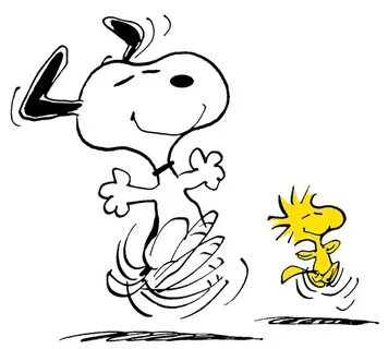 Snoopy Teaching Woodstock the Happy Dance Snoopy images, Hap