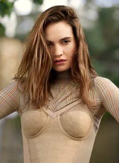 Lily James in Shape Magazine October 2020 by Jason Hethering