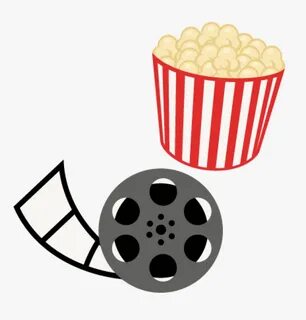 Transparent Movie Reel Png - Clip Art Movie And Popcorn, Png