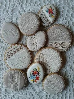 Embroidered cookies Holiday gingerbread cookies, Lace cookie