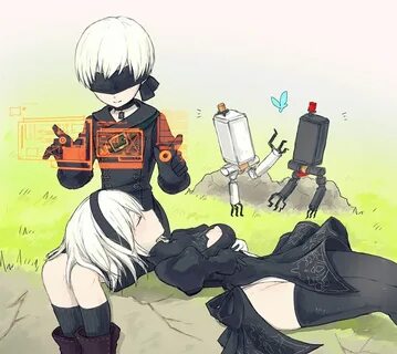 NieR: Automata 2B 9S nier:automata Игровые арты, Фэнтези и А