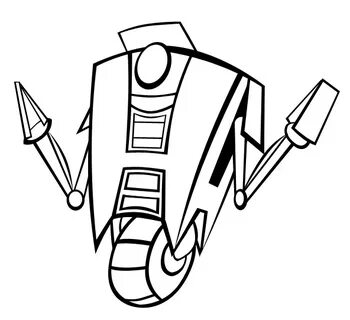 Claptrap Coloring Pages Template Sketch Sketch Coloring Page