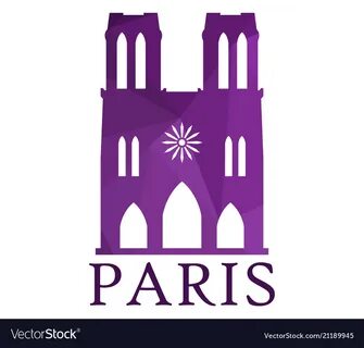 Cathedral icon notre dame Royalty Free Vector Image