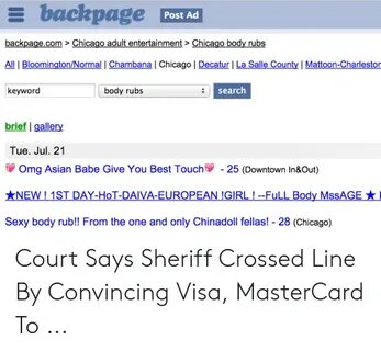 Chicago backpage com