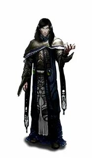 Male Elf Necromancer Wizard - Pathfinder PFRPG DND D&D d20 f