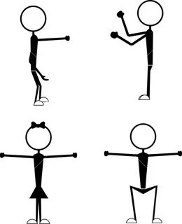 Funny Male And Female Stick Figures Royalty-Free Stock Image