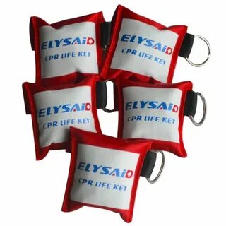 ✔ 10 PCS DISPOSABLE ONE-WAY VALVE KEYCHAIN POUCH CPR LIFE KE