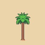 Palm Tree Pixel Art - Floss Papers