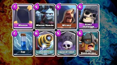 Clash Royale Deck 4.6 Elixir SKELETON GIANT WIZARD ELITE BAR