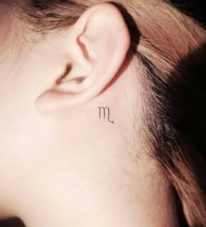 Gemini Symbol Tattoo Behind Ear - Fluffums