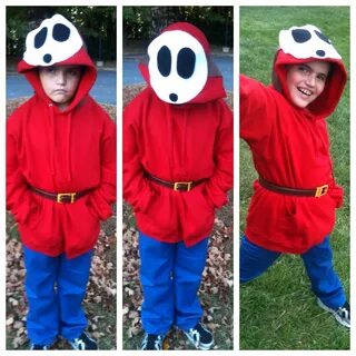 Homemade Shy Guy costume. Halloween costume. Mario Brothers.