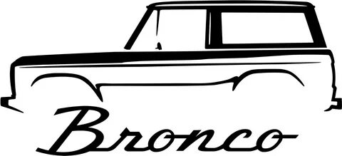 Broncos Vector Color - Ford Bronco Decal Clipart - Large Siz