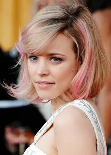 rachel mcadams pink highlights hair Coiffure, Cheveux beauté