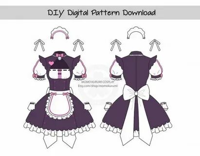 DIY Neko Maid Pattern Size Small Etsy Maid outfit anime, Mai