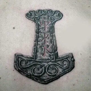 70 Mjolnir Tattoo Designs For Men - Hammer Of Thor Ideas Mjo