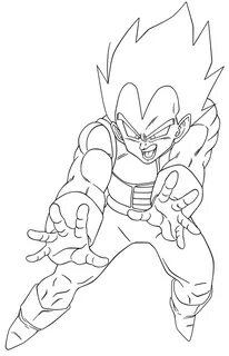 Lineart 075 - Vegeta 019 by VICDBZ Dragon ball art, Dragon b