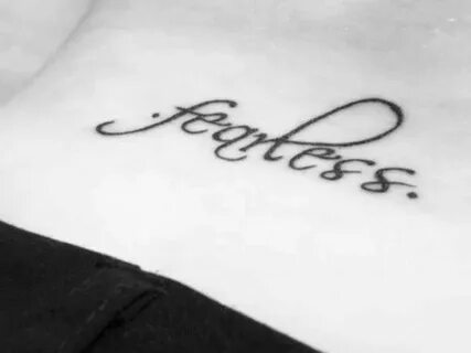 Fearless tattoo Fearless tattoo, Tattoos, Feminine tattoos