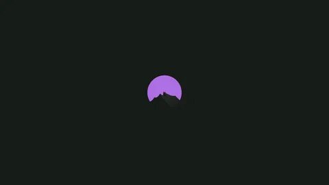 Minimalistic Purple Mountain 2560x1440 Black and purple wall