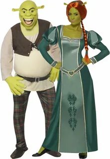 Costume coppia Fiona e Shrek ™: Travestimento Shrek uomo Tra