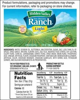 Hidden Valley Avocado Ranch Dressing Calories Testmenwhosing