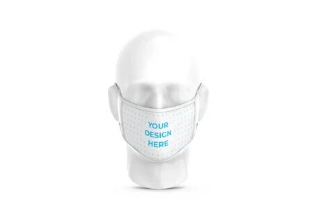 Free Cloth face mask on plastic head Mockup generator