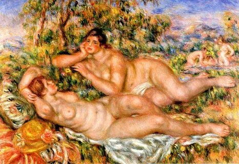 The Great Bathers Digital Art by Pierre Auguste Renoir Fine 