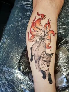 My adorable new kitsune by Jessica Rebell at Lygon St Tattoo