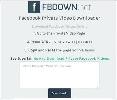 Instructions for downloading private videos on Facebook