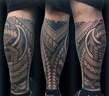 40 Polynesian Leg Tattoo Designs For Men - Manly Tribal Idea