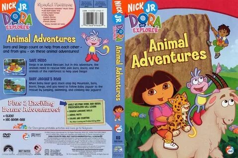 Dora The Explorer Animal Adventures- TV DVD Scanned Covers -