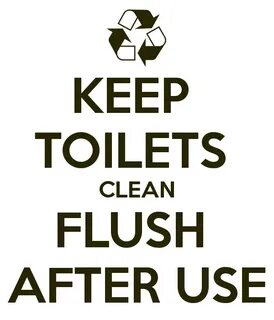 KEEPTOILETSCLEANFLUSHAFTER USE in 2021 Toilet cleaning, Clea