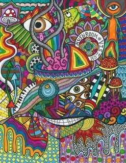 Psychedelic colourful drawings by Liquid Mushroom - Andrei V