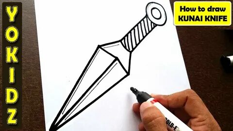 How to draw KUNAI KNIFE - YouTube