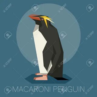 Vector Image Of The Square-angled Flat Macaroni Penguin Roya