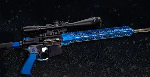 CUSTOM BLUE ANODIZED AR-15 PARTS