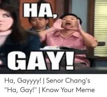 HA GAY! Ha Gayyyy! Senor Chang's Ha Gay! Know Your Meme Meme