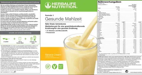Herbalife Formula 1 Healthy Meal - Banana Cream - Herbs4life