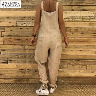 2019 ZANZEA женское винтажное Strappy Твердые Свободные Комб