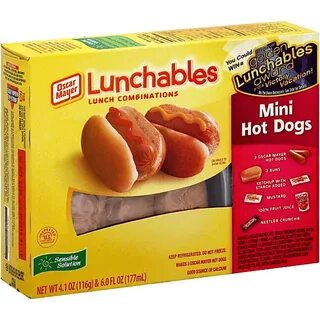 Lunchables Lunch Combinations, Mini Hot Dogs, Fun Pack Lunch