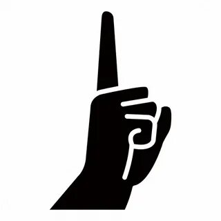 Count, forefinger, index finger, number one, shh icon - Down