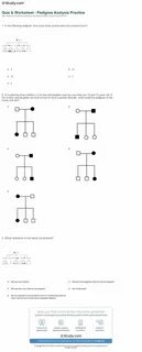 Pedigree Practice Problems Worksheet Answer Key : Pedigree w